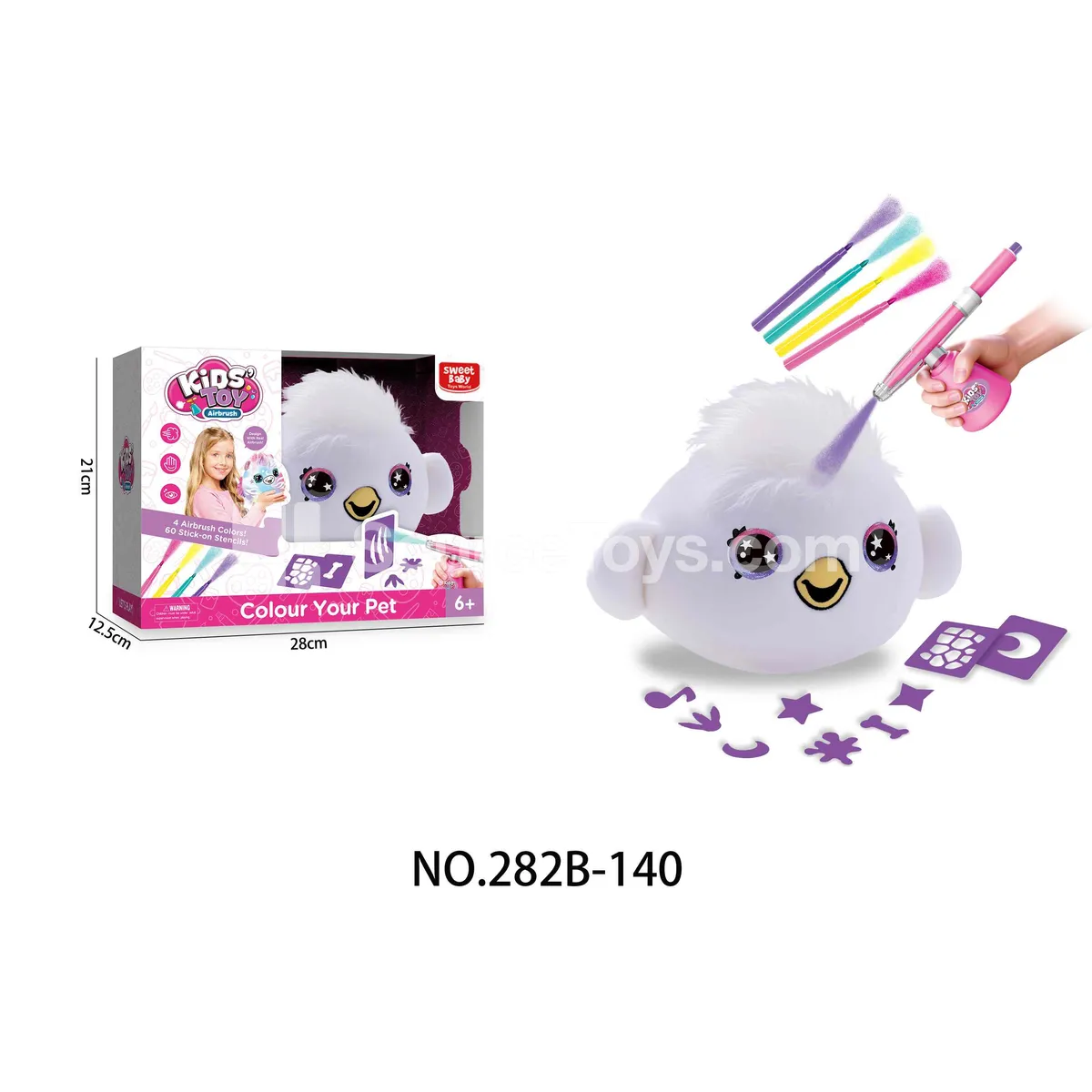 DIY Spray Painting Plush Toy