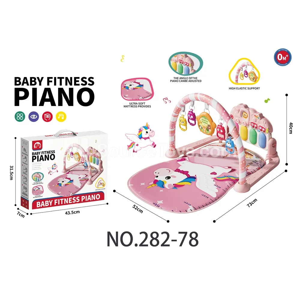 Baby Piano Mat Play Gym with Horse Design