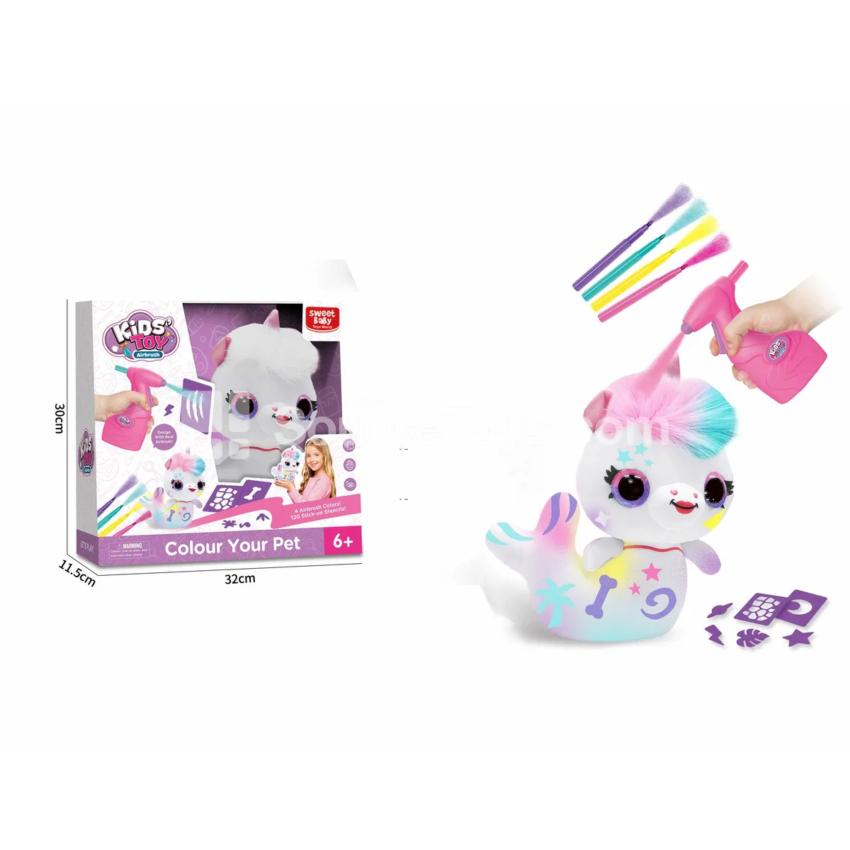 DIY Spray Painting Plush Toy