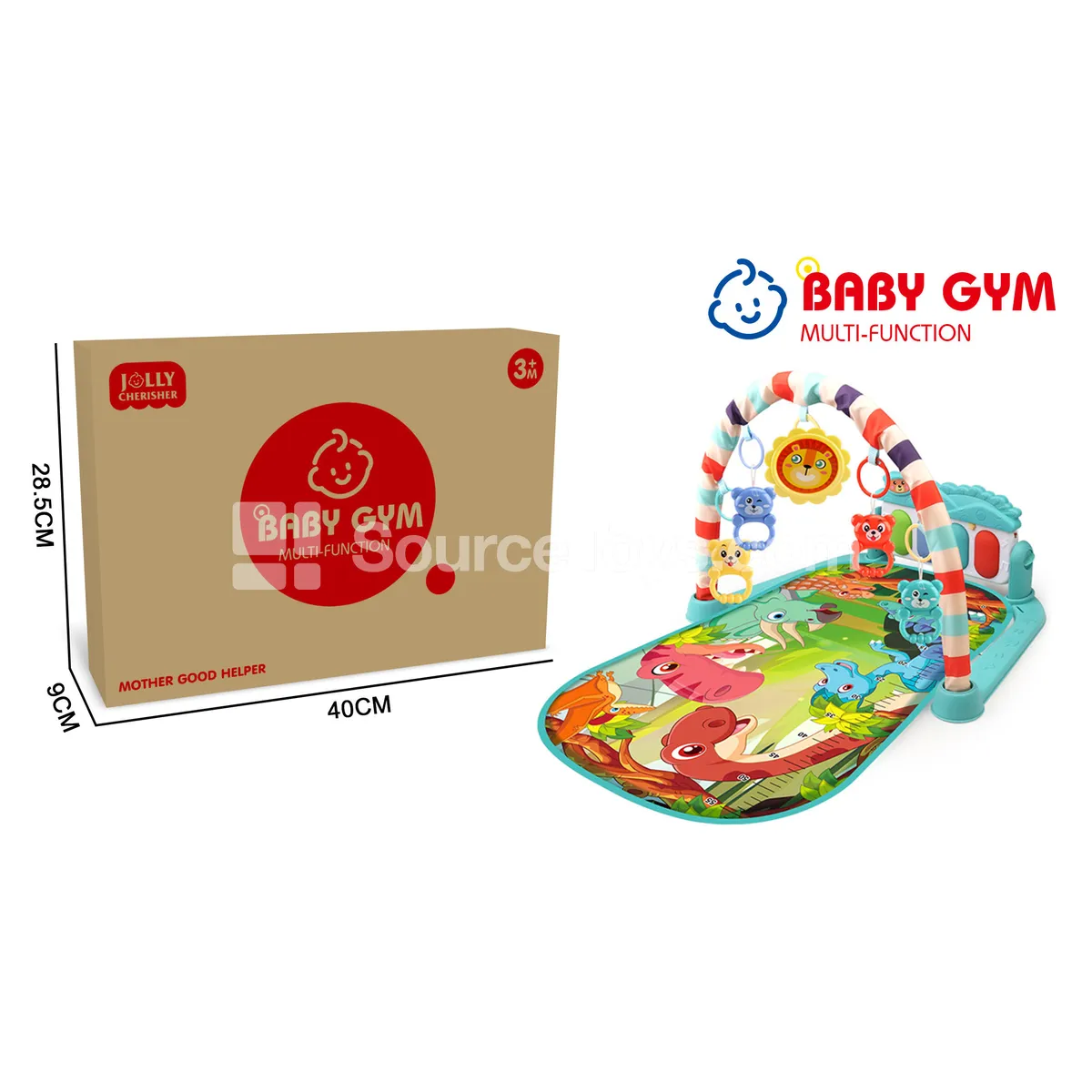 Dinosaur World Pattern Kick Piano Baby Playmat Dark Green Dinosaur World Pattern Kick Piano Baby Playmat Dark Green