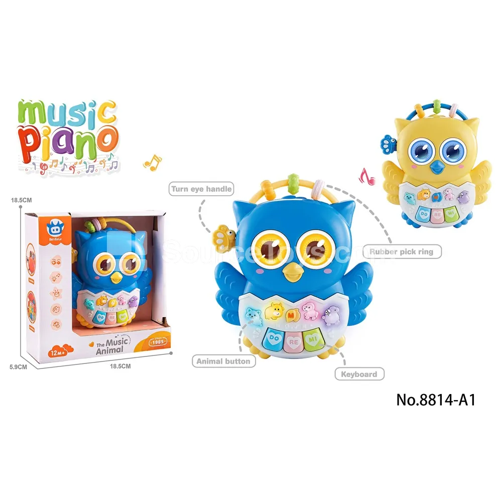 Cartoon Owl Electronic Keyboard - 2 Colors Assorted Cartoon Owl Electronic Keyboard - 2 Colors Assorted