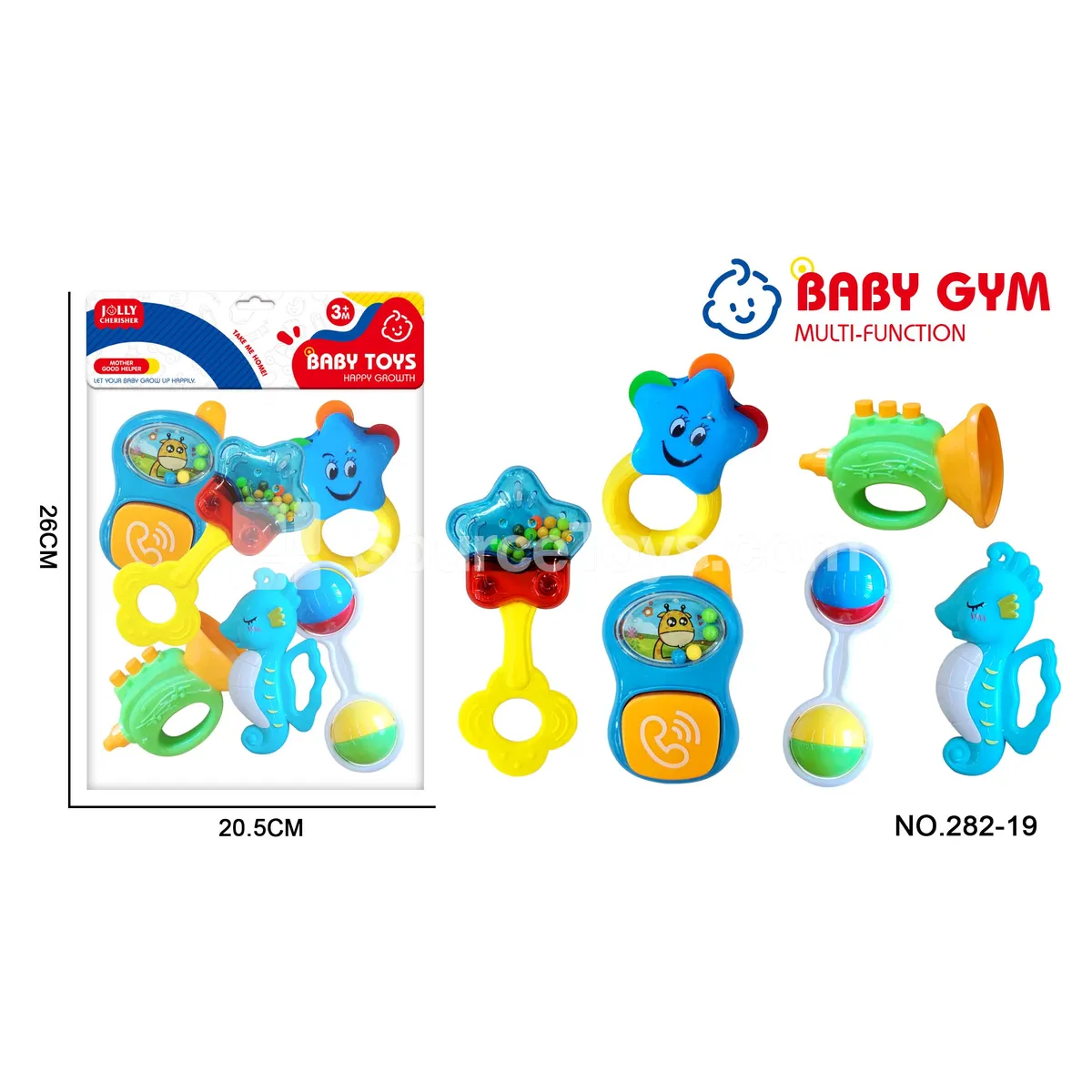 6-Piece Baby Rattle Teether Set 6-Piece Baby Rattle Teether Set