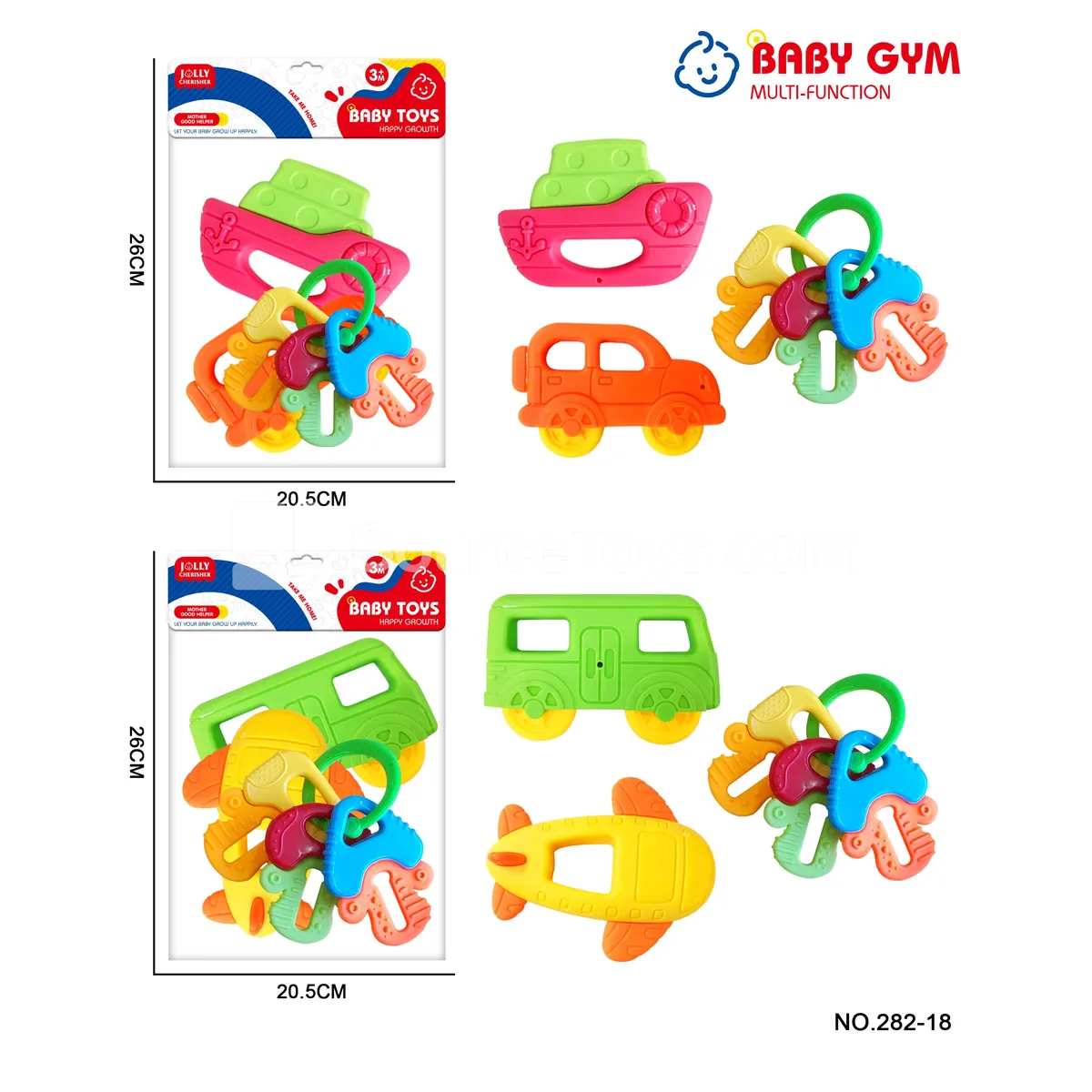 6-Piece Baby Rattle Teether Set 6-Piece Baby Rattle Teether Set