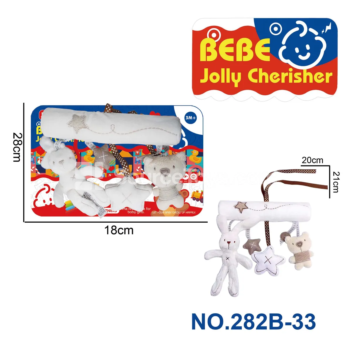 Plush Soothing Rabbit Crib Musical Mobile