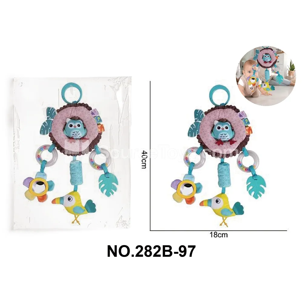Colorful Tree Hollow Car Hanging Owl Set