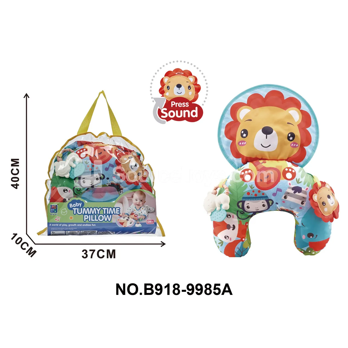 Baby Multi-Function Teether Tummy Time Pillow (Lion Vinyl Figure with Sound) Baby Multi-Function Teether Tummy Time Pillow (Lion Vinyl Figure with Sound)