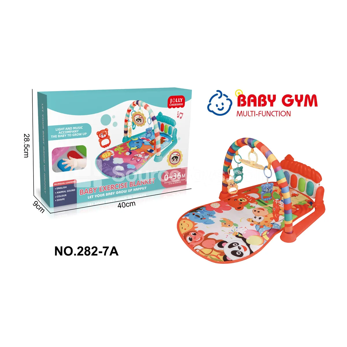 Educational Zoo Pattern Baby Kick Piano Playmat Educational Zoo Pattern Baby Kick Piano Playmat