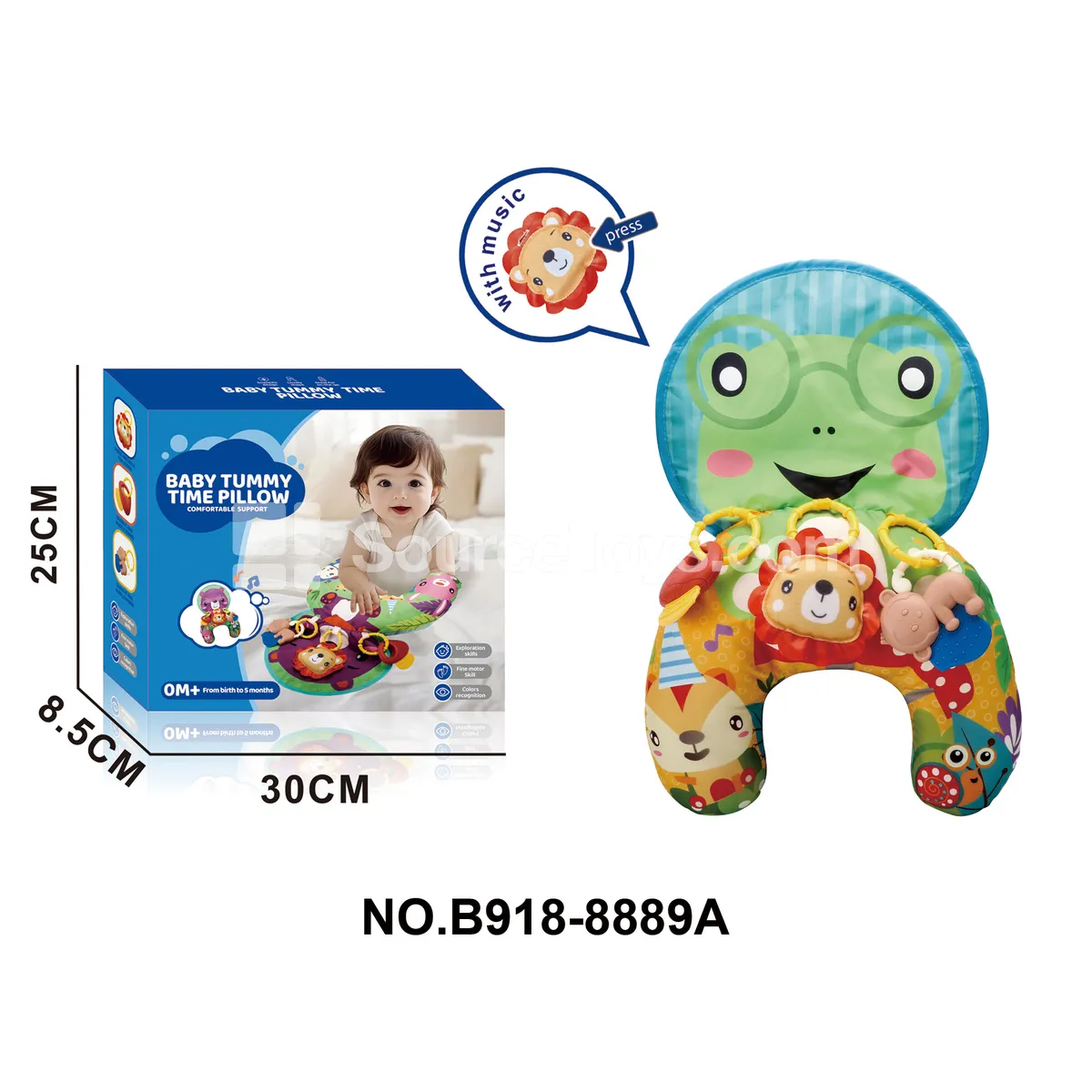 Baby Multi-Function Teething Tummy Time Pillow (Lion Plush with Sound) Baby Multi-Function Teething Tummy Time Pillow (Lion Plush with Sound)