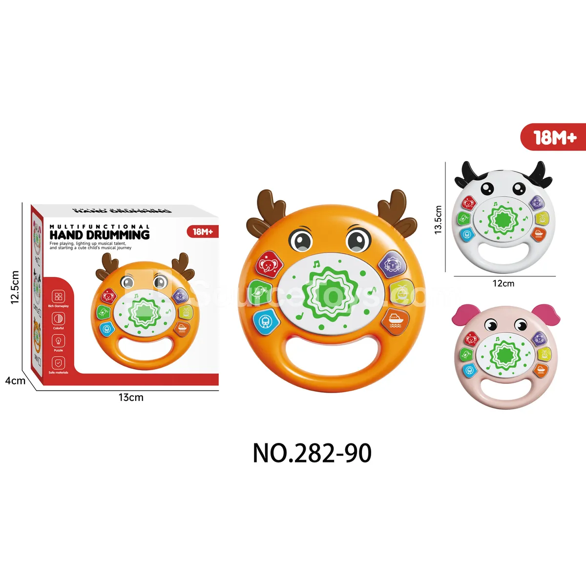 Baby Educational Toy Drum with Deer Design