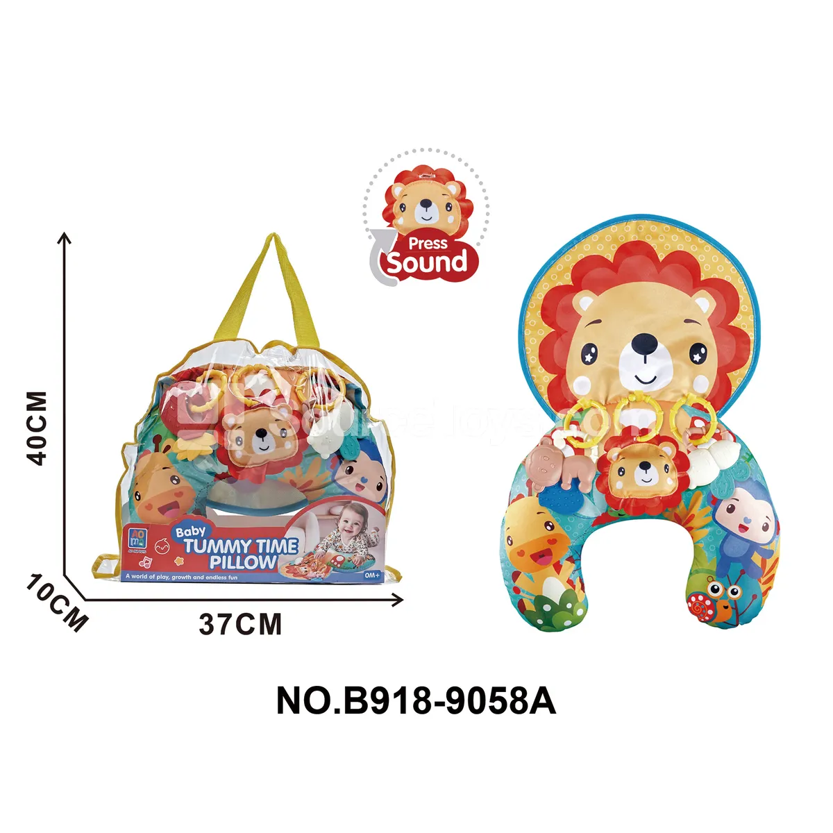 Multi-Functional Baby Teething Tummy Time Pillow (Lion Plush with Sound) Multi-Functional Baby Teething Tummy Time Pillow (Lion Plush with Sound)