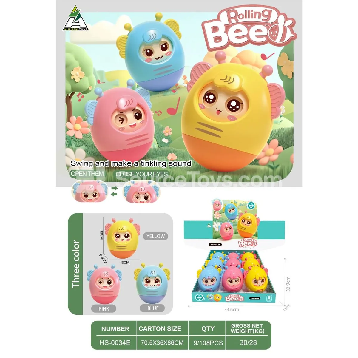 Funny Bee Tumbler Toy Funny Bee Tumbler Toy