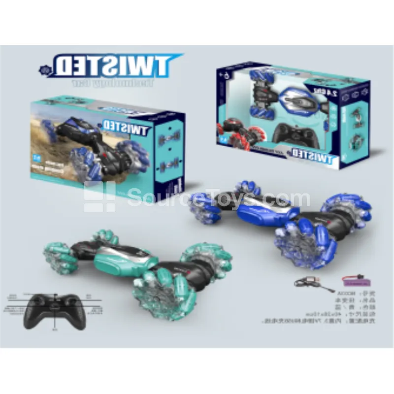 33cm Extended Twist Car with Lights, Color Wheels, Horn, and Sideways Stunt (2.4G, Battery Included)