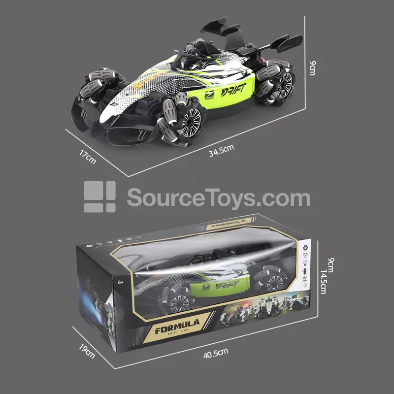 1:12 RC Spray Light Music Side-drive Racing Car Large Pack 2.4G Battery Included