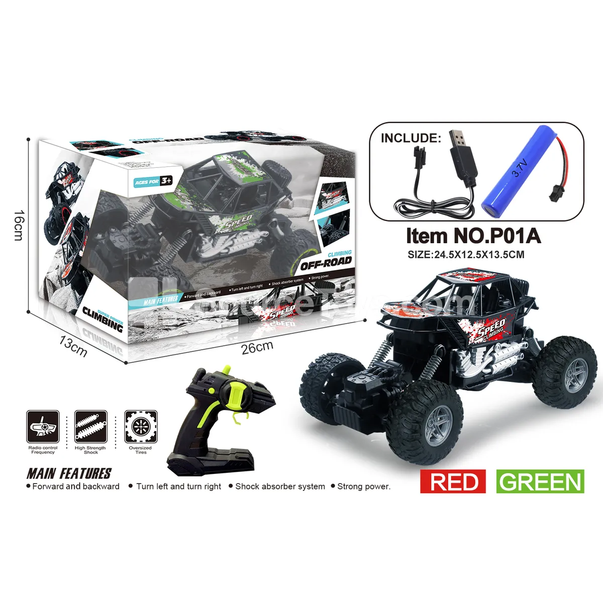 1:20 Pad Printing Graffiti 2WD Climbing Car (27MHz with Battery)