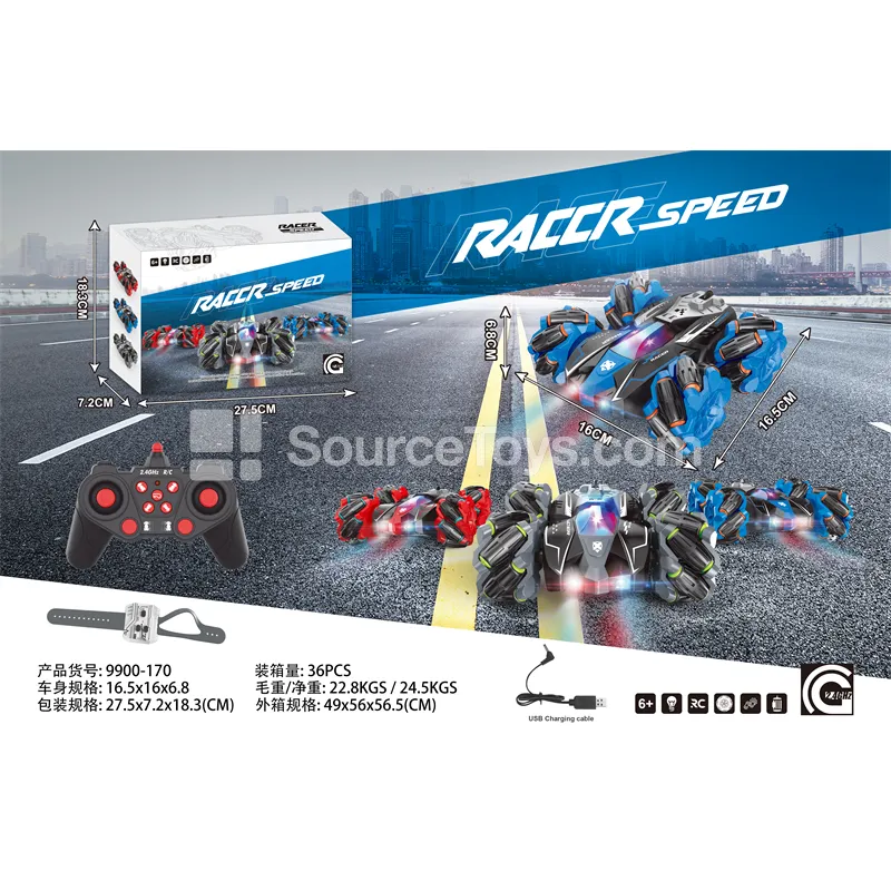 Light & Music Two-Sided Stunt Car with 2.4G Remote Light & Music Two-Sided Stunt Car with 2.4G Remote