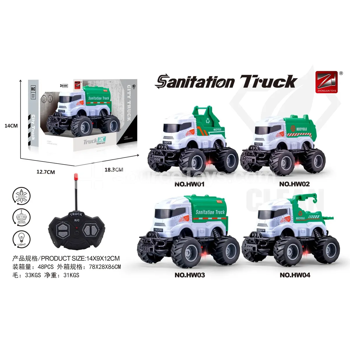 4-Channel Remote Control Car with Lights and Movable Parts (27MHz, Battery Not Included) 4-Channel Remote Control Car with Lights and Movable Parts (27MHz, Battery Not Included)