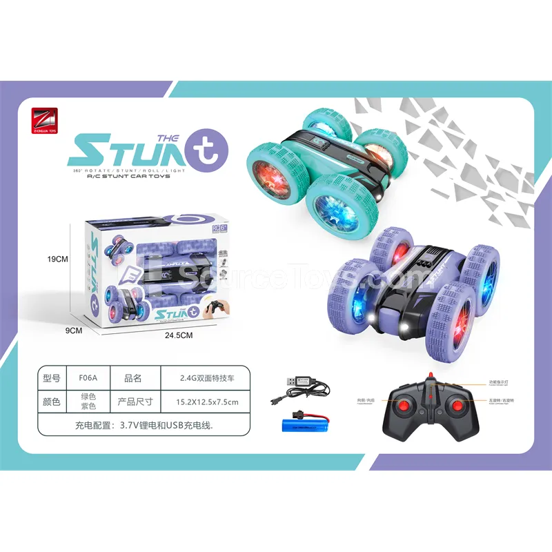 Dual-Side Light Stunt Car (2.4G with Battery) Dual-Side Light Stunt Car (2.4G with Battery)