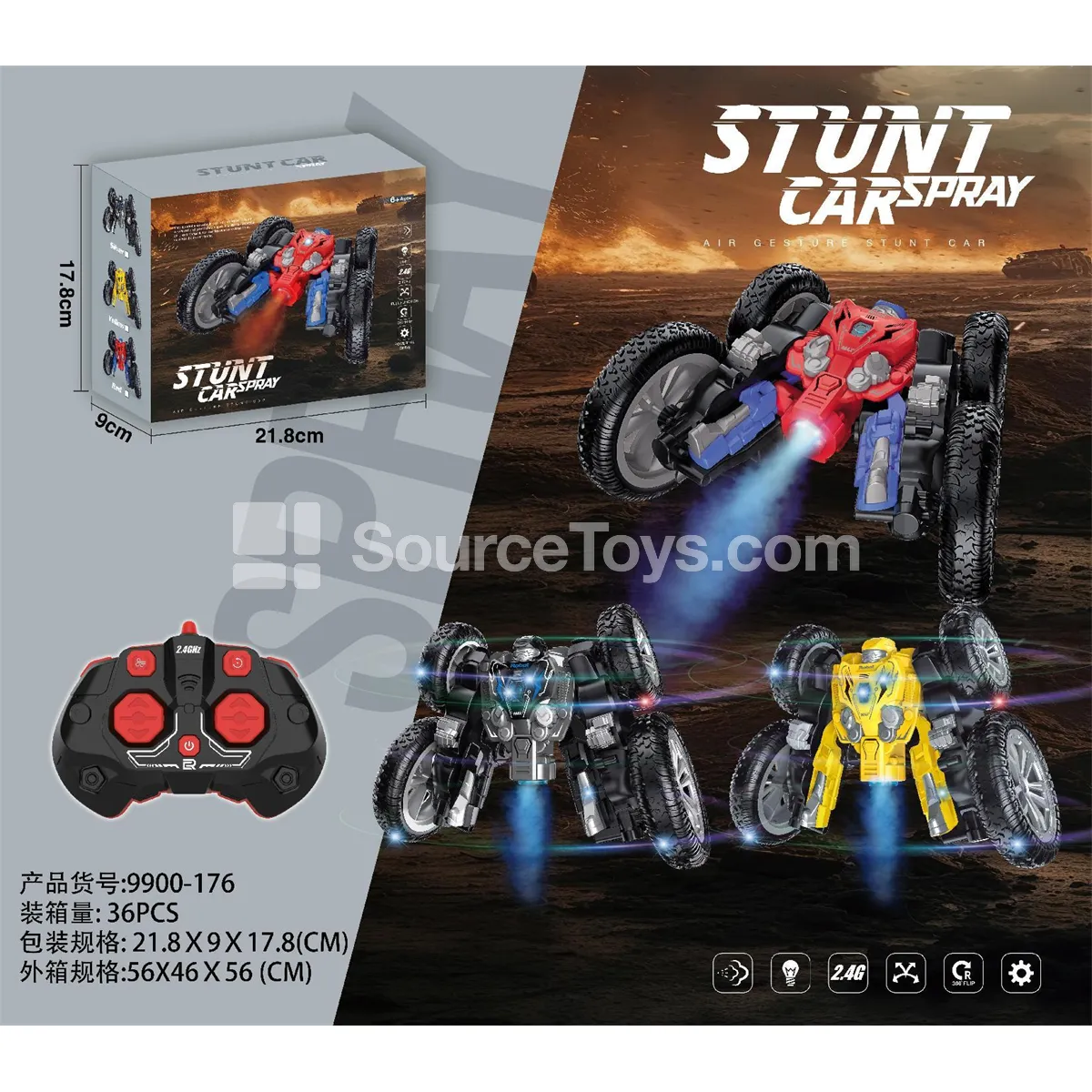 2.4G RC Spraying Flower Car with Lights & Music 2.4G RC Spraying Flower Car with Lights & Music