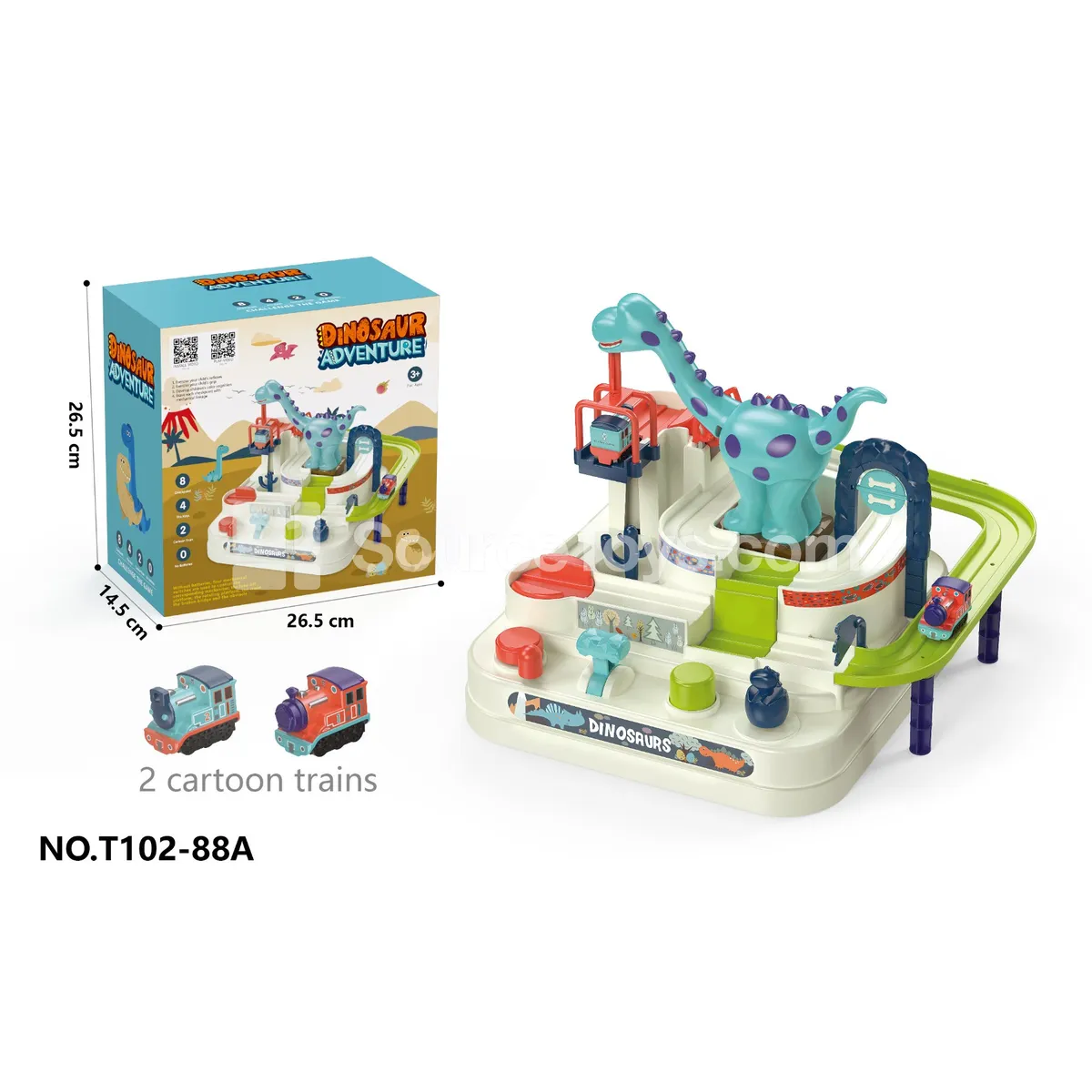 Medium Dinosaur Adventure Set with 2 Trains