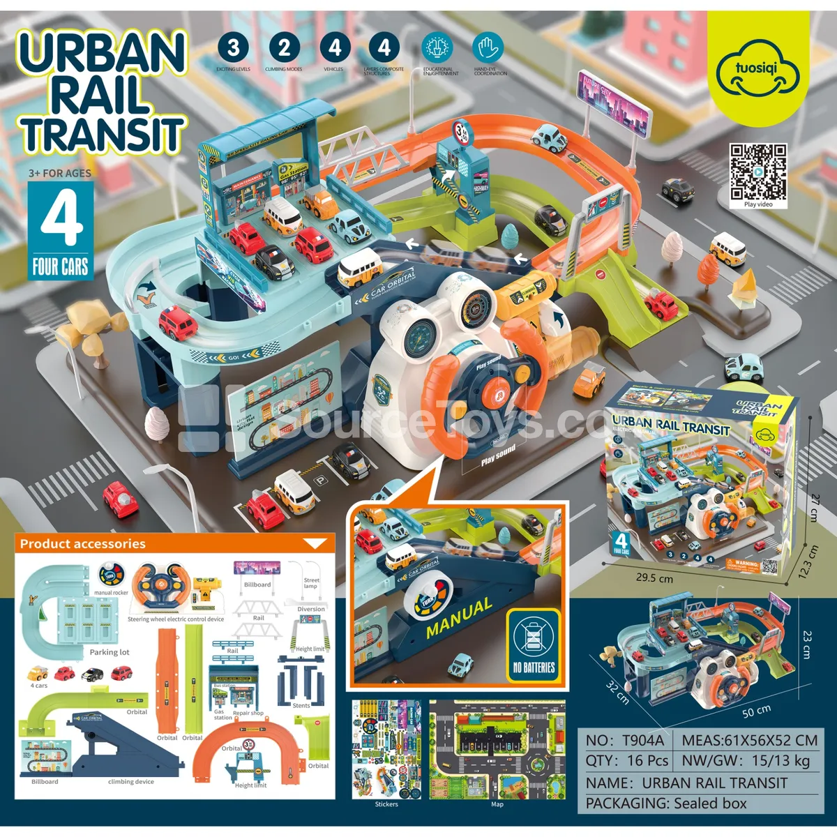 City Steering Wheel Traffic Track Car