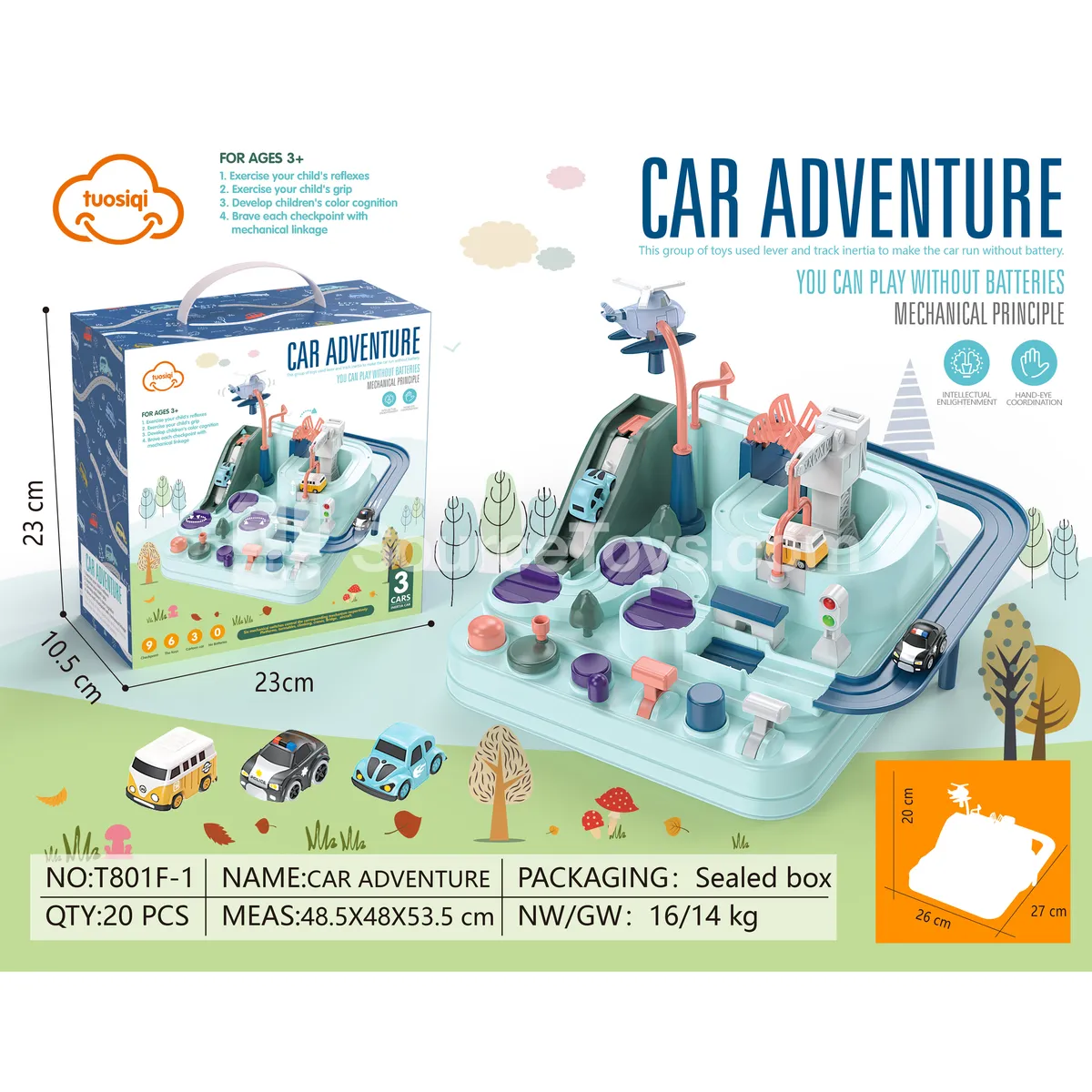 26cm 6-Button Toy with 4 Mini Cars 26cm 6-Button Toy with 4 Mini Cars