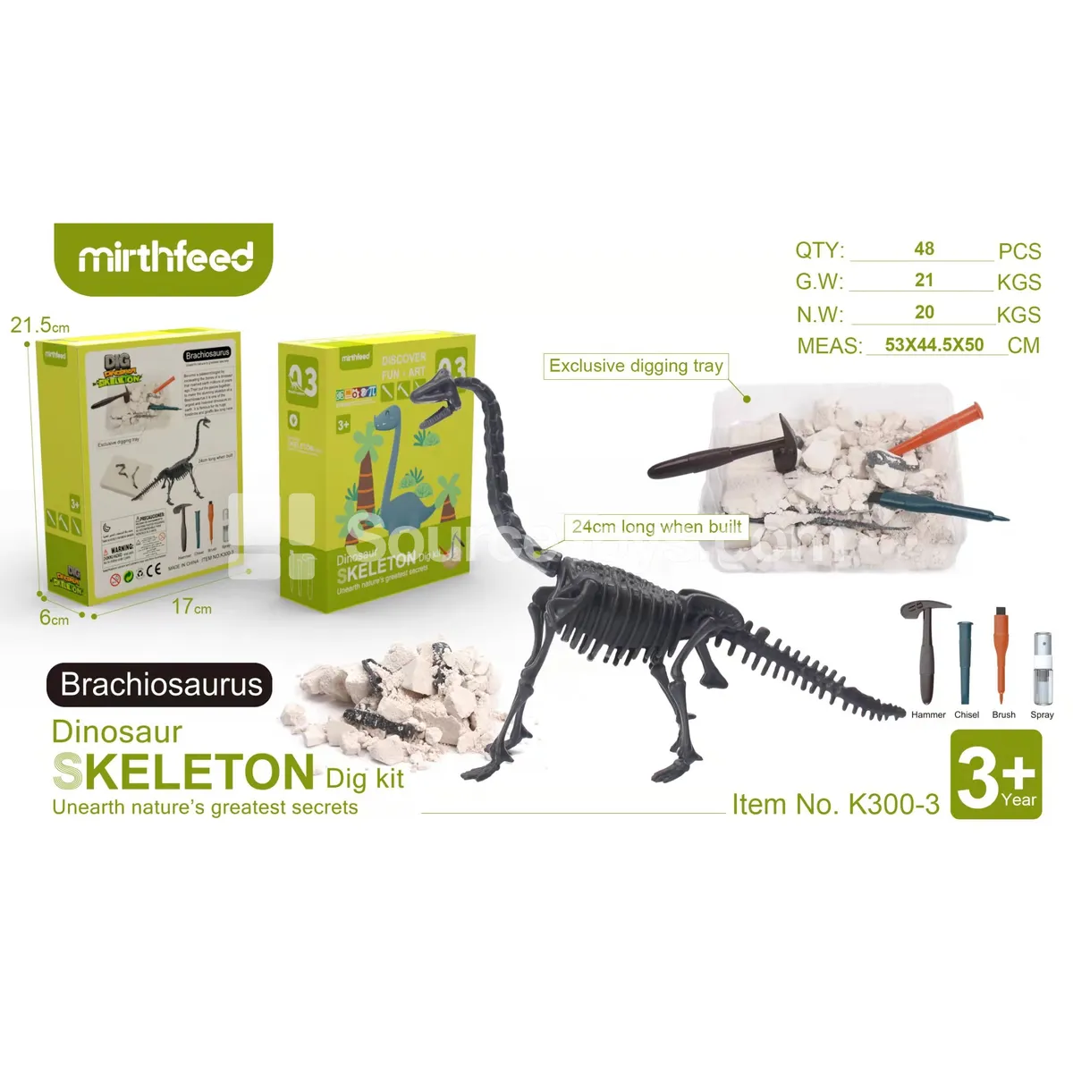 Dinosaur Fossil Dig Kit - Brachiosaurus Dinosaur Fossil Dig Kit - Brachiosaurus