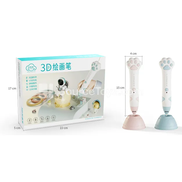 Low-Temp 3D Printing Pen Cat Paw Light Color Low-Temp 3D Printing Pen Cat Paw Light Color