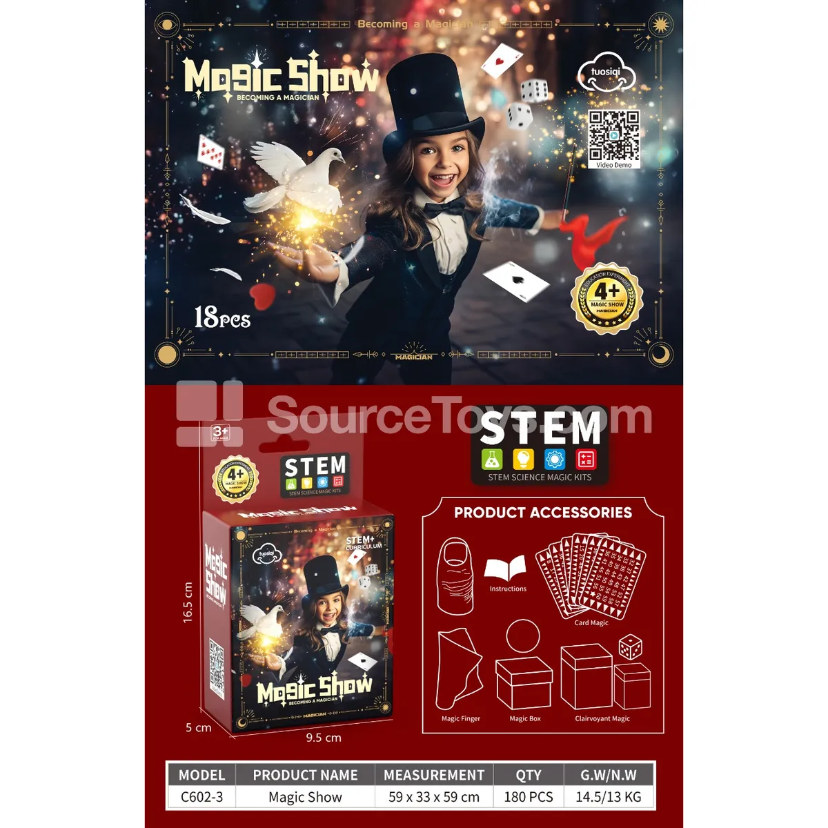 Magic Trick Set 4pcs Style 3
