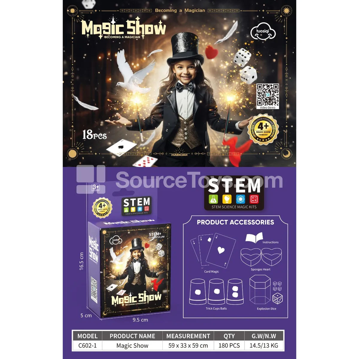 Magic Trick Set 4-in-1 Style 1