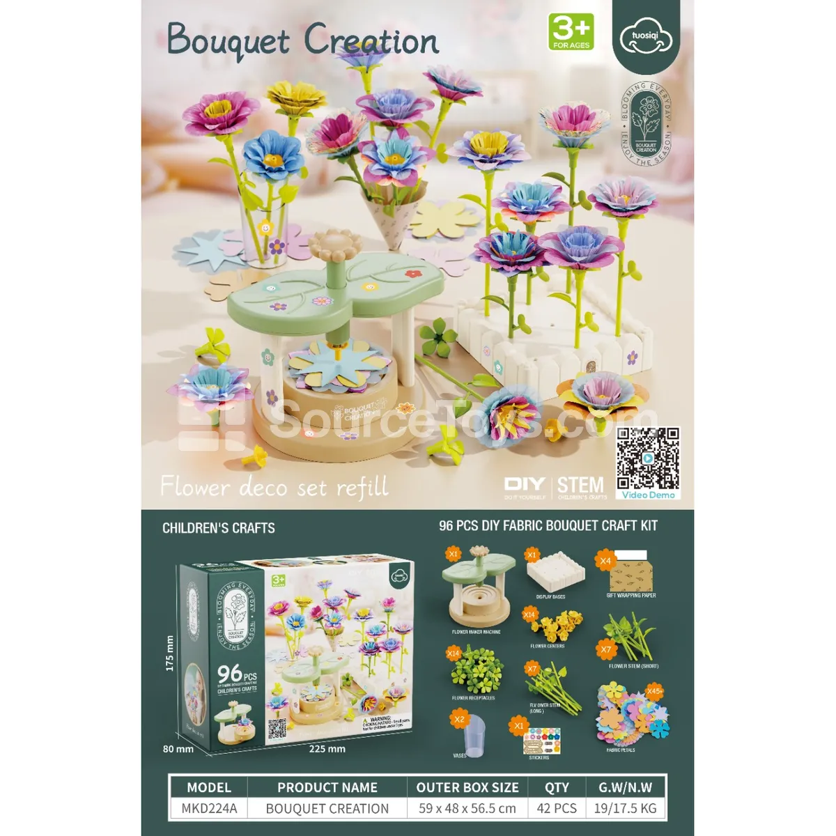 96PCS DIY Flower Maker (Makes 14 Flowers) 96PCS DIY Flower Maker (Makes 14 Flowers)
