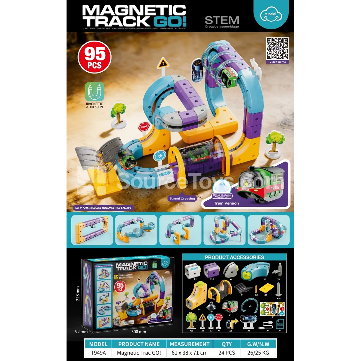 Magnetic Levitation Train Track Set 95pcs
