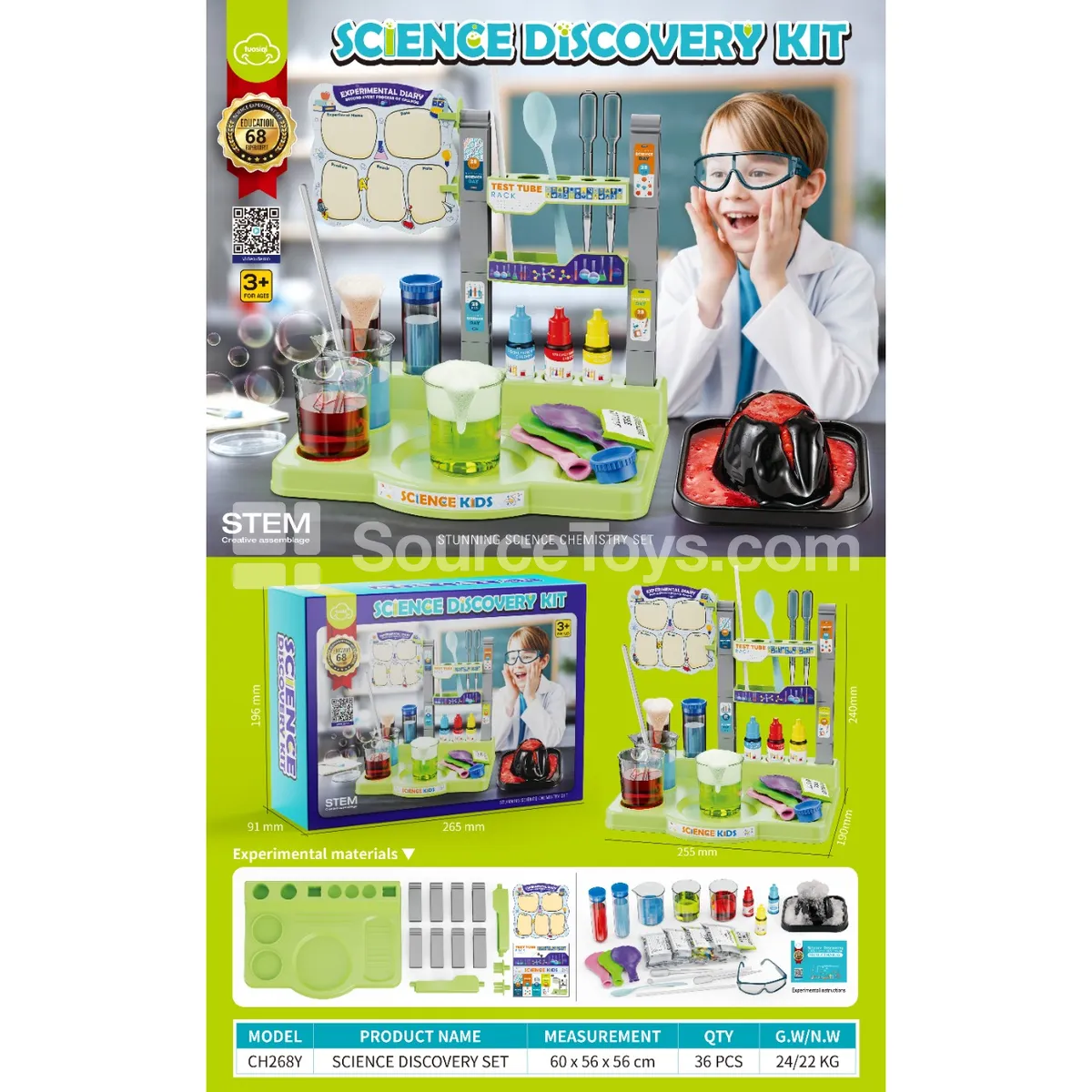 68-Piece Experiment Lab Set