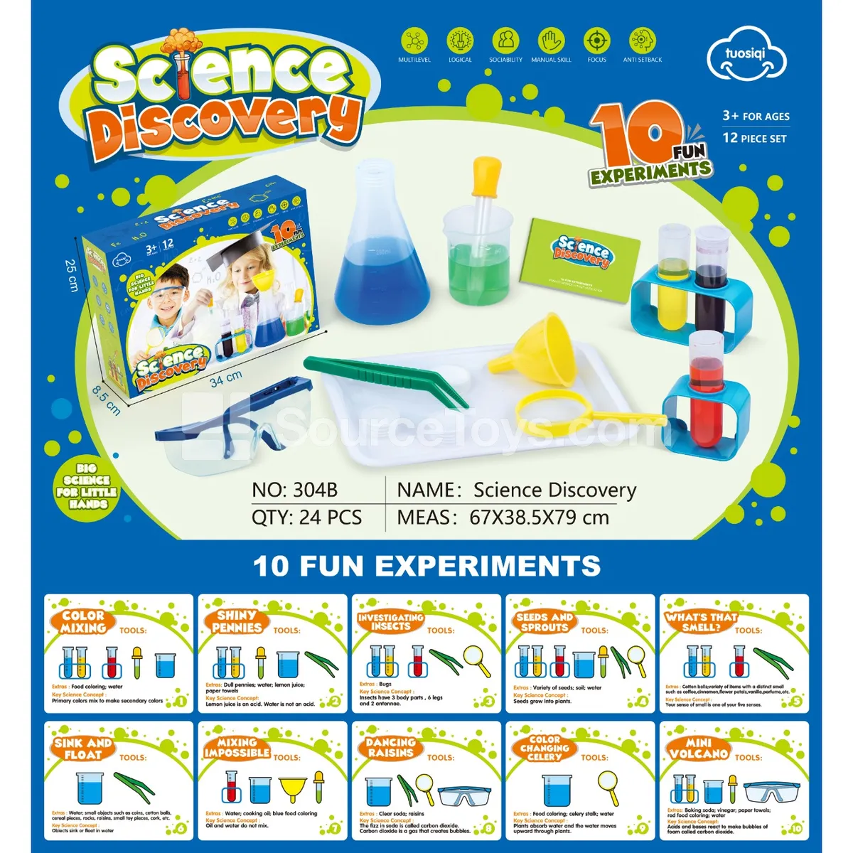 12-Piece Chemistry Experiment Set 12-Piece Chemistry Experiment Set