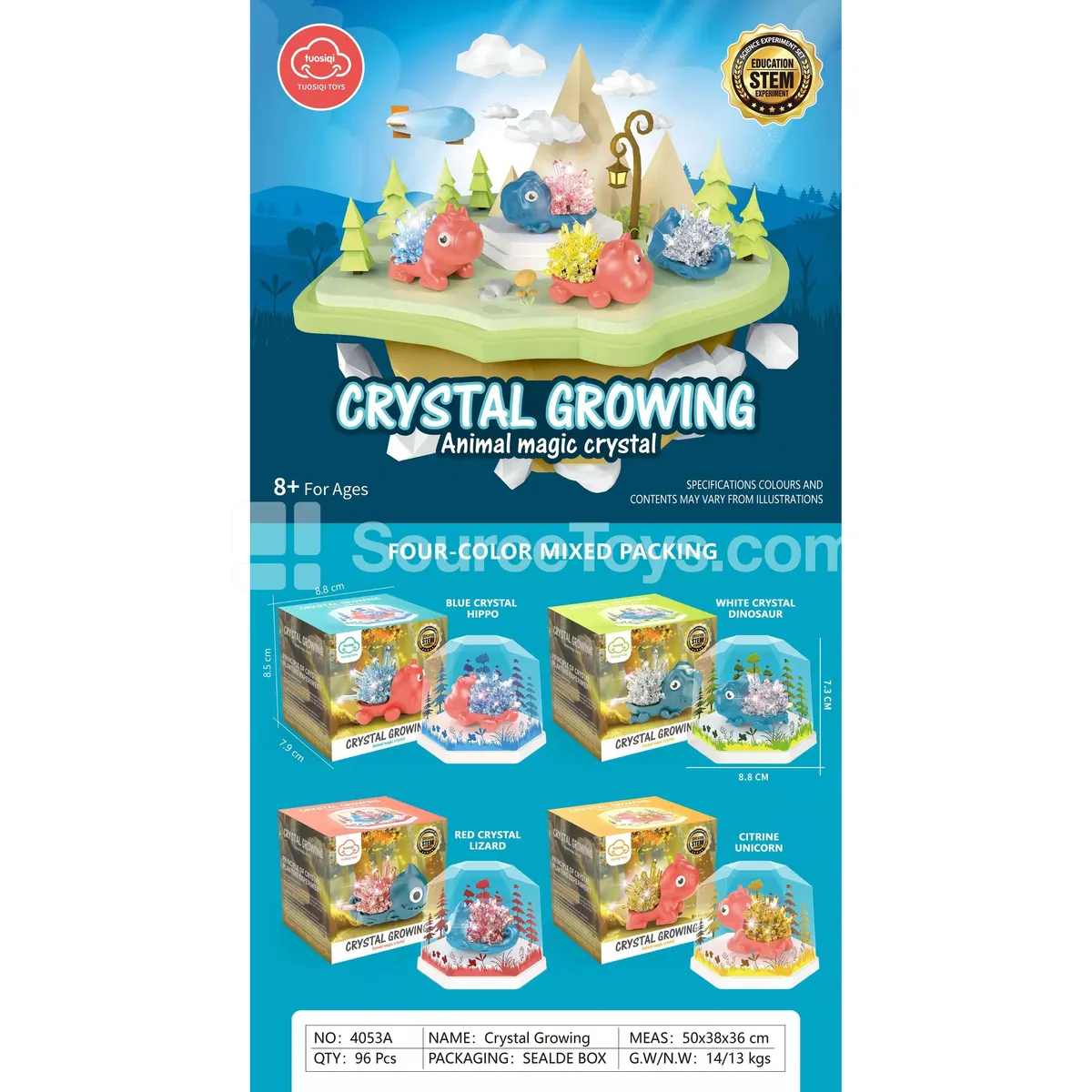 Crystal Growing Animals 4 Assorted Styles Crystal Growing Animals 4 Assorted Styles