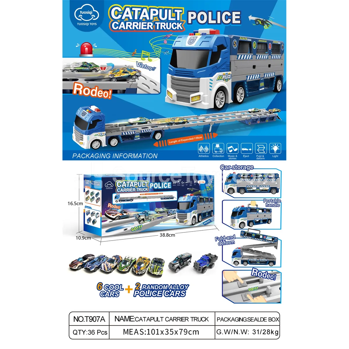 Light & Sound Launcher Car Police Theme Light & Sound Launcher Car Police Theme