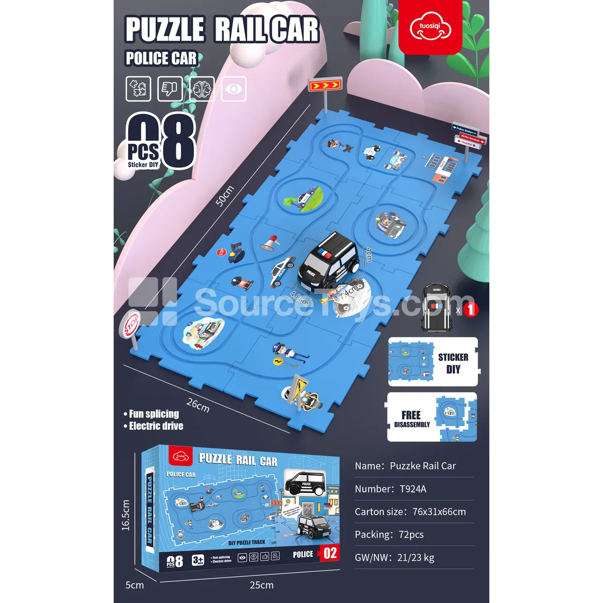 DIY Puzzle Track with Police Car DIY Puzzle Track with Police Car