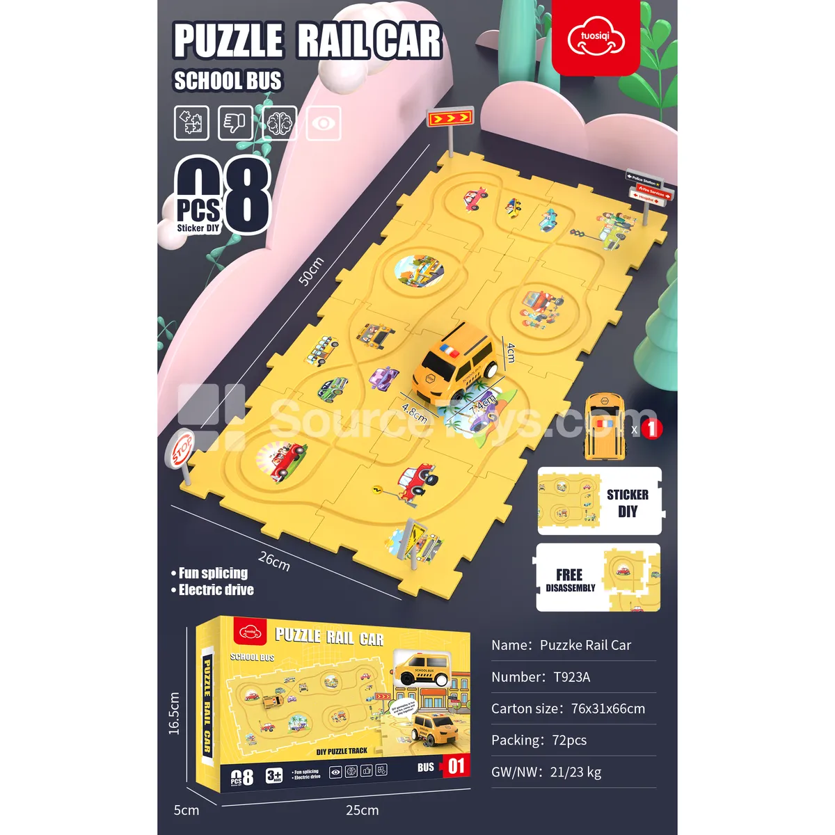 DIY Puzzle Track - School Bus