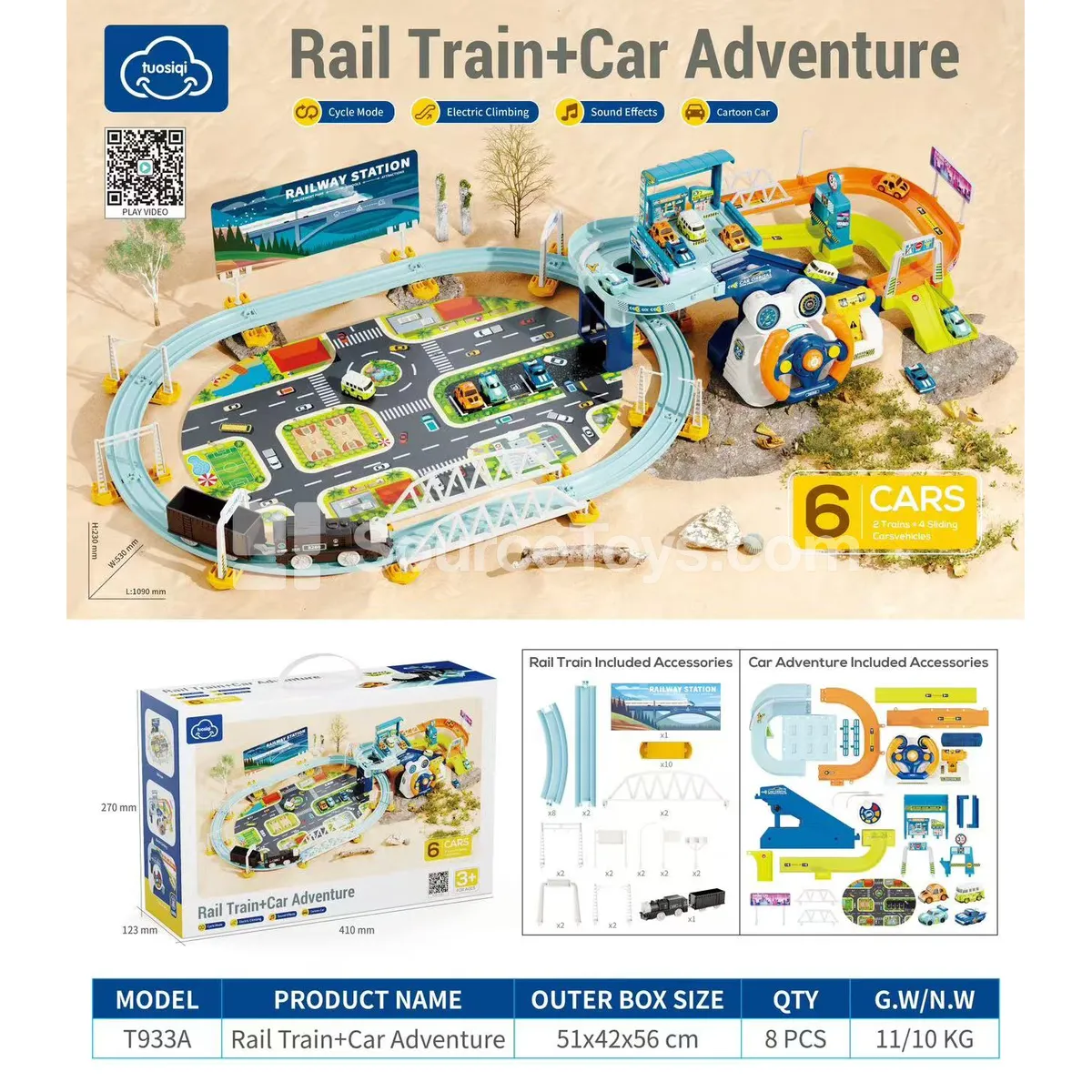 Double-Track Train with City Track Set