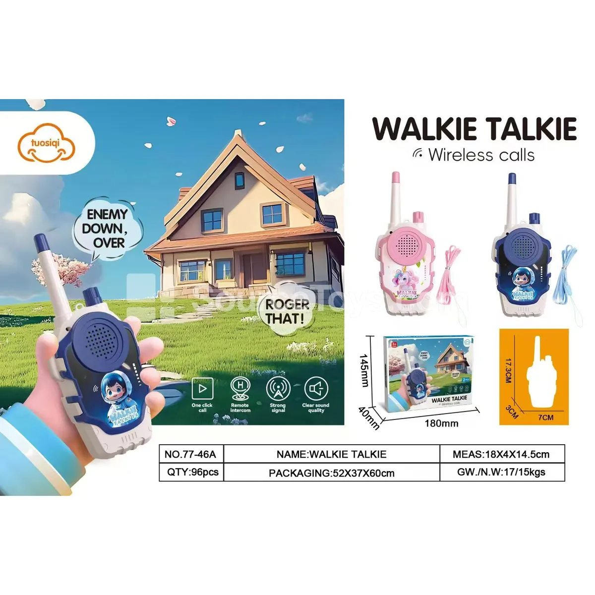 Walkie-Talkie Pink Blue (600m) Walkie-Talkie Pink Blue (600m)