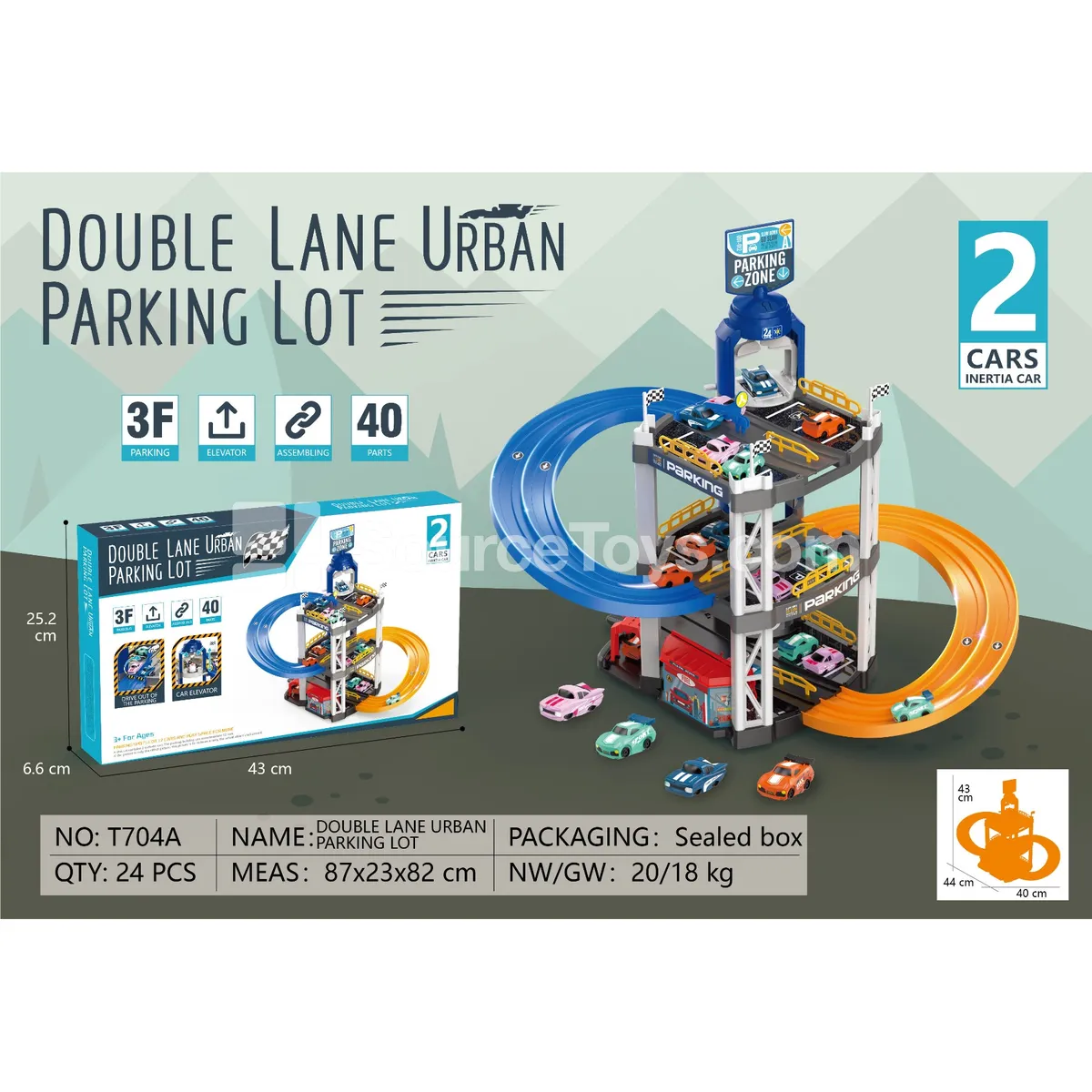 3-Tier Double-Track Parking Lot with 2 Cars 3-Tier Double-Track Parking Lot with 2 Cars