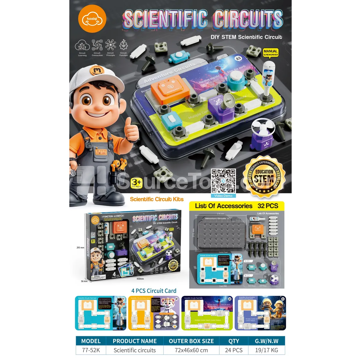 Science Circuit Set 32pc, 4 Cards