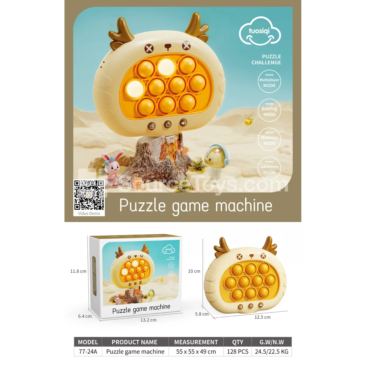 Deer Stress Relief Push Toy