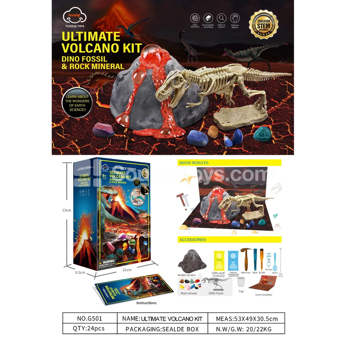 Volcanic Eruption & Archaeology 2-in-1 Science Kit Volcanic Eruption & Archaeology 2-in-1 Science Kit