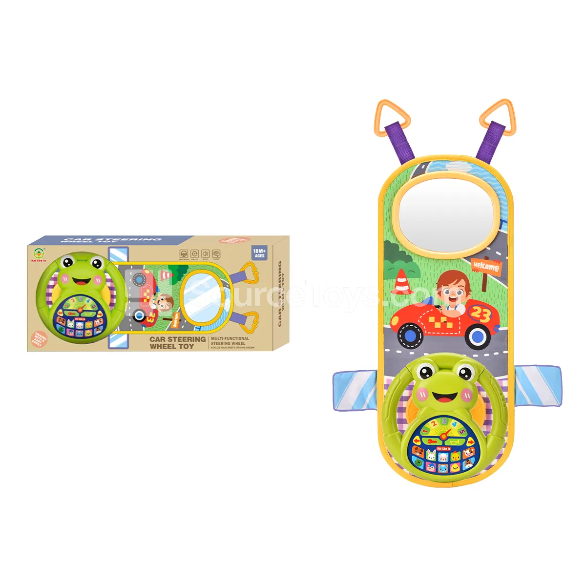 Frog Fabric Steering Wheel Toy
