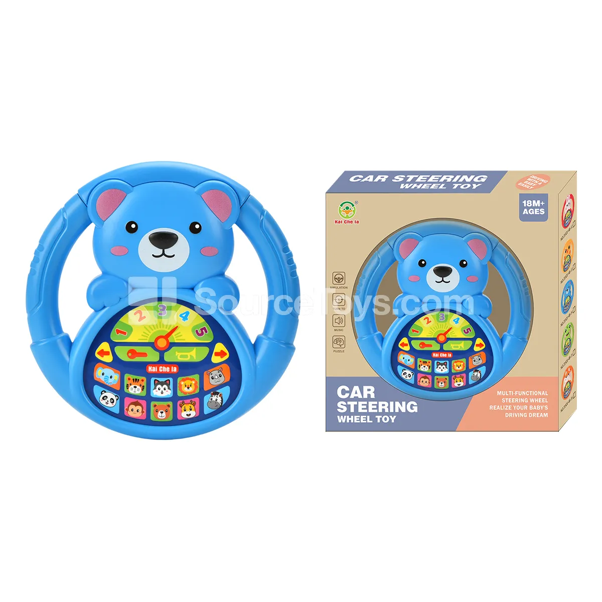 Bear-Shaped Steering Wheel Learning Toy