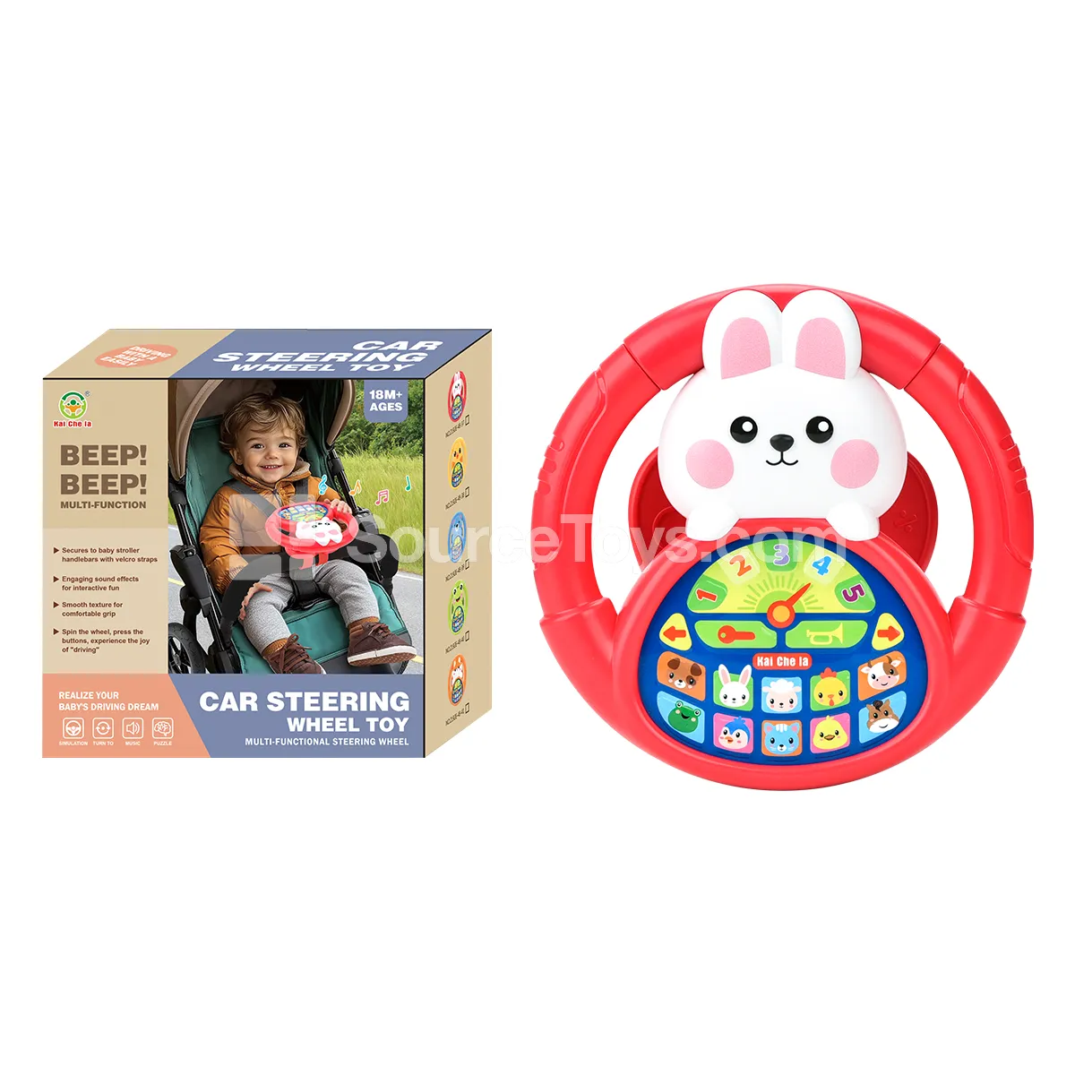 White Rabbit Ride-On Steering Wheel Learning Toy White Rabbit Ride-On Steering Wheel Learning Toy