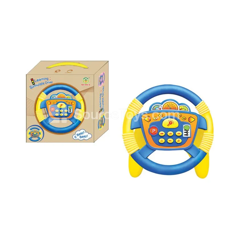 Early Education Steering Wheel with U-Shaped Base 360° Rotation (Purple)