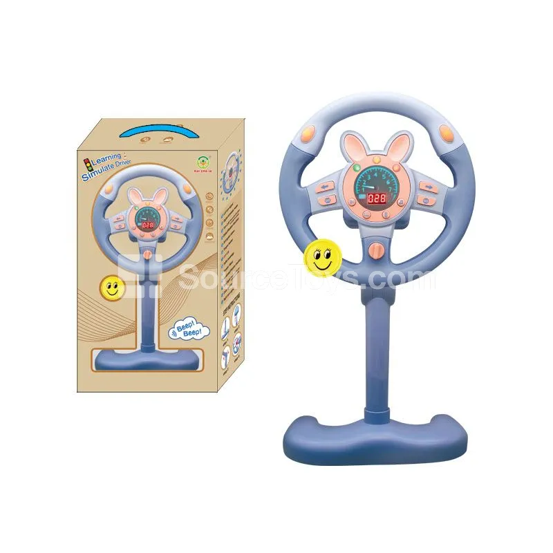 Steering Wheel Vertical Bunny Digital Simulation 360° Rotation (Mist Blue) Large Pack