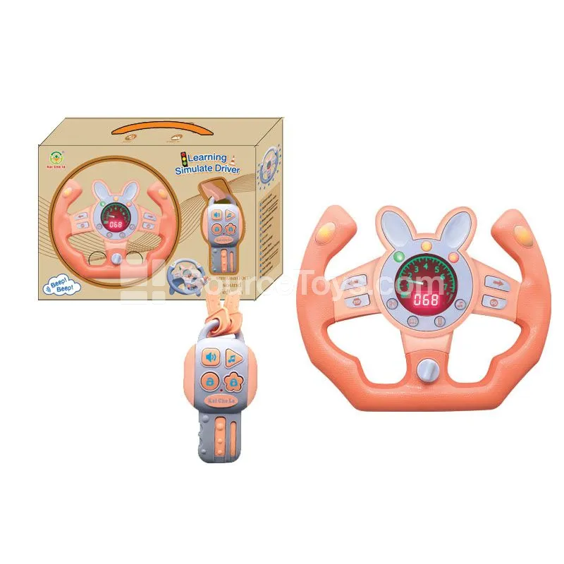 Steering Wheel Racing Car Rabbit Flat-Bottom Driving Set