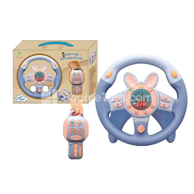 U-Shape 360° Rotating Steering Wheel Toy with Bunny Design U-Shape 360° Rotating Steering Wheel Toy with Bunny Design